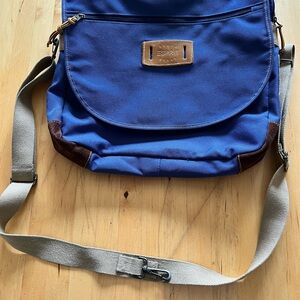 Blue and Brown Men's Bag